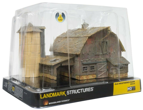 HO Scale Woodland Scenics BR5038 Old Weathered Barn Built Ready Structure