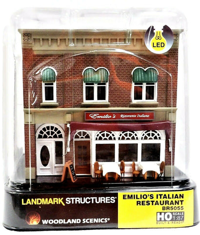 HO Woodland Scenics BR5055 Emilio's Italian Restaurant Built Ready Structure