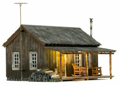 HO Scale Woodland Scenics BR5065 Just Plug Built & Ready Rustic Cabin