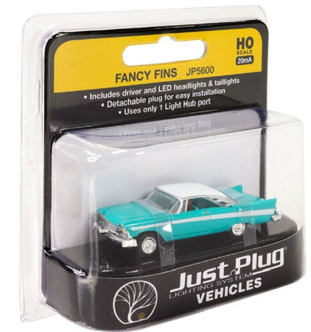 HO Scale Woodland Scenics JP5600 Just Plug Lighted Fancy Fins Coupe