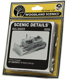 HO Scale Woodland Scenics D233 Scenic Details Bulldozer w/Blade Metal Kit