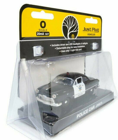 O Scale Woodland Scenics JP5973 Just Plug Lighted Police Car