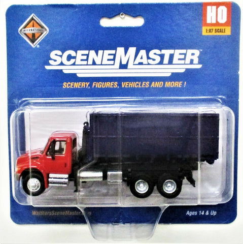HO Scale Walthers SceneMaster 949-11630 International 4300 Dumpster Truck