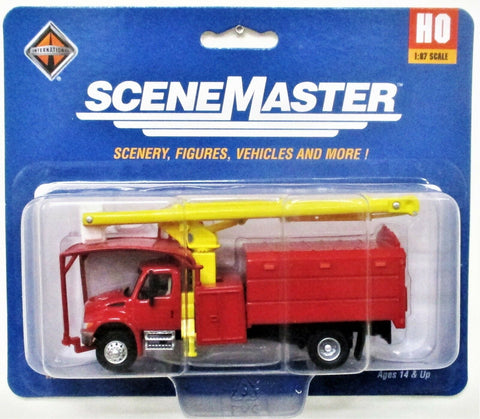 HO Scale Walthers SceneMaster 949-11742 Red International 4300 w/Tree Trimmer