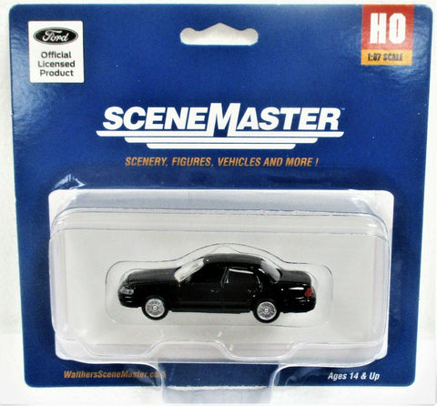 Walthers SceneMaster 949-12022 Police Black Unmarked Unit Ford Crown Victoria