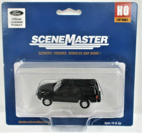 Walthers SceneMaster 949-12042 Ford Expedition Police Black Unmarked Unit