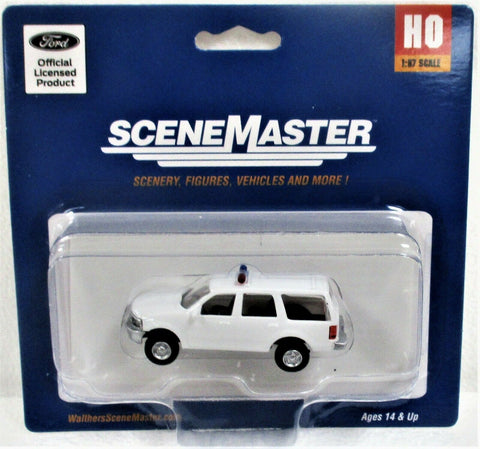 HO Scale Walthers SceneMaster 949-12044 White Police Ford Expedition