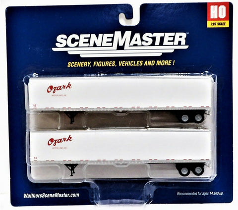 HO Scale Walthers SceneMaster 949-2466 Ozark Motor Lines 53' Stoughton Trailers