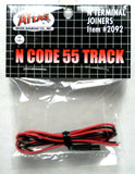 N Scale Atlas 2092 Code 55 Terminal Rail Joiners 1 pr