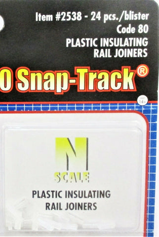 N Scale Atlas 2538 Code 80 Insulting/Plastic Rail Joiners (24) pcs