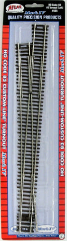 HO Scale Atlas 565 Code 83 Custom-Line #8 Left Hand Turnout