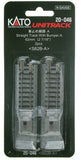 N Scale Kato Unitrack 20-046 Type A Roadbed Bumper Straight Track pkg (2)