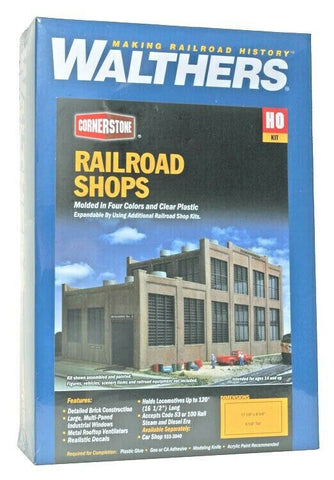 HO Scale Walthers Cornerstone 933-2970 Railroad Shop Building Kit