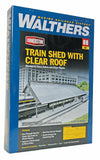 HO Scale Walthers Cornerstone 933-2984 Train Shed with Clear Roof Kit