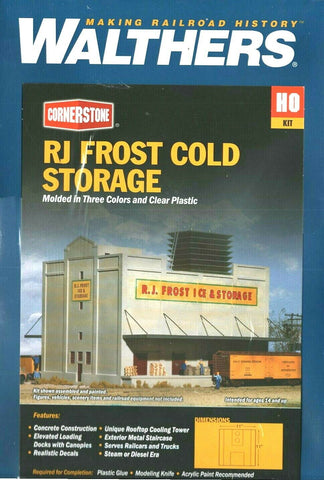 HO Scale Walthers Cornerstone 933-3020 RJ Frost Ice & Storage Building Kit