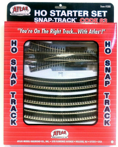 HO Scale Atlas 588 Code 83 Nickel-Silver Snap-Track Starter Set