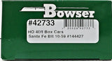 HO Scale Bowser 42733 Santa Fe ATSF 1444427 40' Single-Door Steel Boxcar