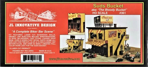 HO Scale JL Innovative Design 361 Suds Bucket Biker Bar Building Kit