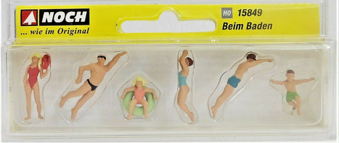 HO Scale Noch Gmbh & Co 15849 People Swimming at The Pool/Lake pkg (6)