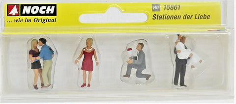 HO Scale Noch Gmbh & Co 15861 Stages of Love Three Romantic Couples pkg (6)