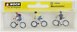 HO Scale Noch Gmbh & Co 15899 Mountain Bikers w/Bikes pkg (3)