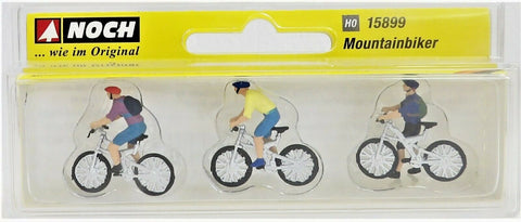 HO Scale Noch Gmbh & Co 15899 Mountain Bikers w/Bikes pkg (3)