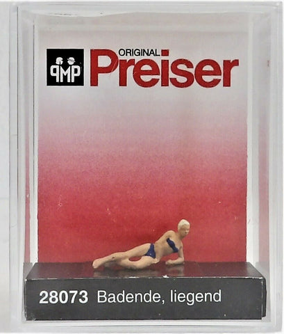 HO Scale Preiser Kg 28073 Blonde Woman/Female Reclining Swimmer Figure