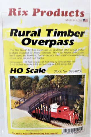 HO Scale Rix Products 628-0200 Rural Wooden Overpass Kit