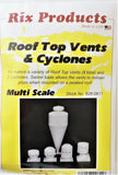 HO Scale Rix Products 628-0611 Roof Top Cyclones & Vents Kit (10) pcs