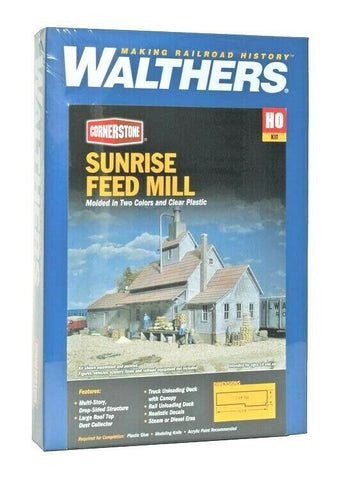 HO Scale Walthers Cornerstone 933-3061 Sunrise Feed Mill Kit