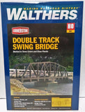 HO Scale Walthers Cornerstone 933-3088 Double-Track Railroad Swing Bridge Kit