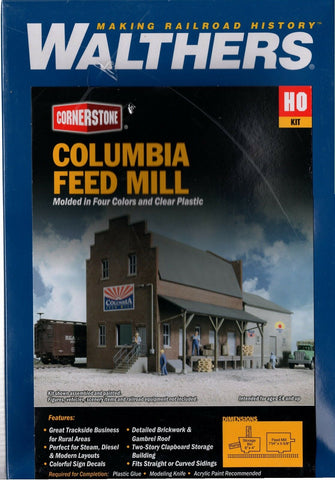 HO Scale Walthers Cornerstone 933-3090 Columbia Feed Mill Building Kit