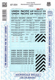 HO Scale Microscale 87-254 Union Pacific UP M-O-W-Maintenance of Way Decal Set