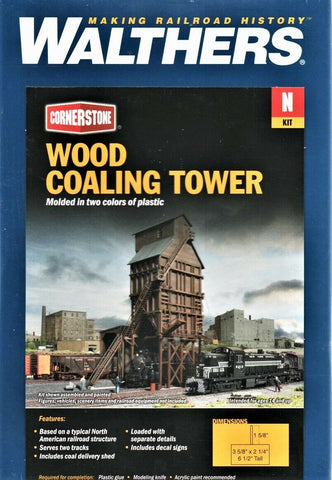 N Scale Walthers Cornerstone 933-3823 Wood Coaling Tower Kit