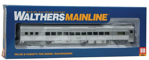 HO Walthers Mainline 910-30200 Unlettered Silver 85' Budd Small-Window Coach