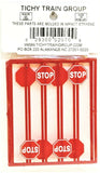 O Scale Tichy Train Group 2070 Red Stop Signs pkg (8)