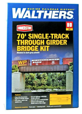 Walthers Cornerstone 933-4502 70' Single-Track Railroad Through Girder Bridge