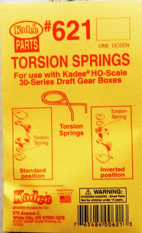 HO Scale Kadee #621 Torsion Centering Spring for 30-Series Couplers Gearboxes