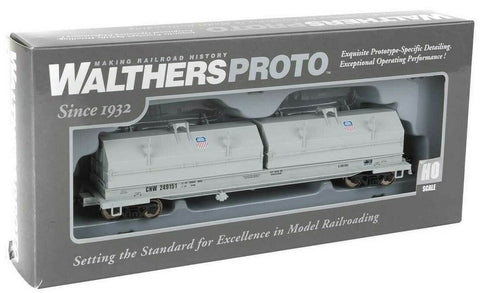 HO Scale Walthers Proto 920-105258 Union Pacific/Chicago Northwestern  CNW 249151 50' Evans Cushion Coil Car w/Angled Hoods
