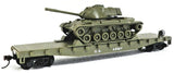 HO Scale Rock Island Hobby 32160 US Army Flat Car with M 60 Tank