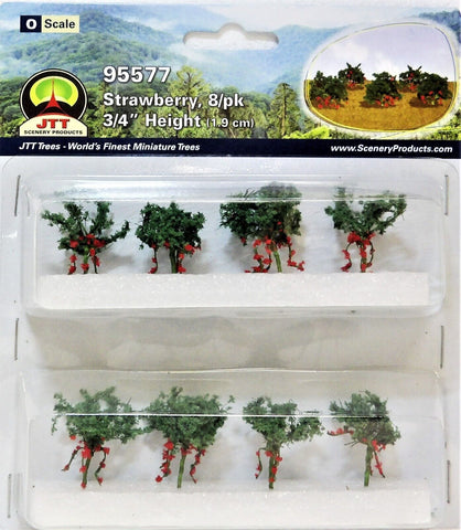 O Scale JTT Miniature Tree 95577 Strawberry Plants pkg (8)