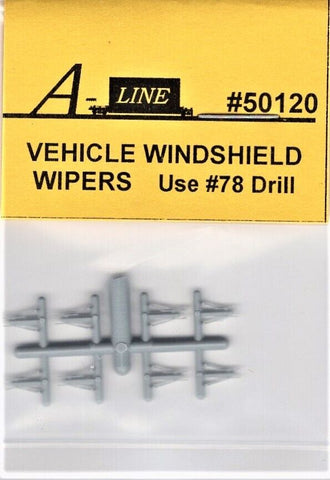 HO Scale A Line Product 50120 Delrin Vehicle Windshield Wipers pkg (16)