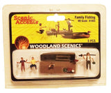 HO Scale Woodland Scenics A1923 Family Fishing (5) pcs