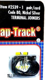 N Scale Atlas 2539 Code 80 Metal Terminal Rail Joiners w/Wire (1) pr