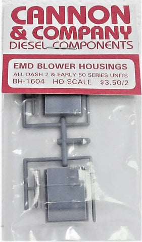 HO Scale Cannon & Company BH-1604 EMD Dash 2 Blower Housing pkg (2)