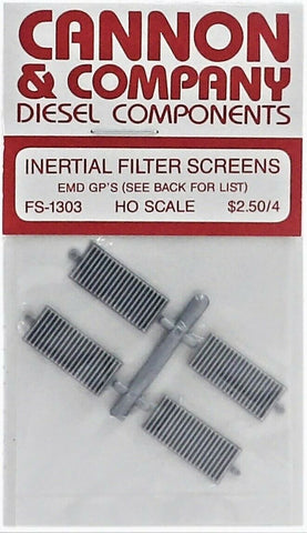 HO Scale Cannon & Company FS-1303 EMD Inertial Filter Screens
