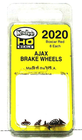HO Scale Kadee #2020 Boxcar Red Ajax Brake Wheel Freight Car Detail Parts