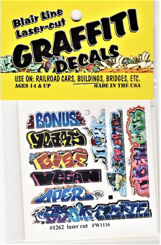N Scale Blair Line 1262 Graffiti Decals Mega Set #13 (9) pcs