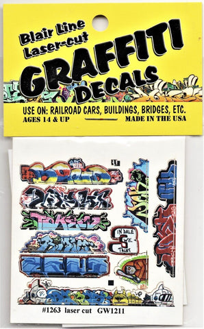 N Scale Blair Line 1263 Graffiti Decals Mega Set #14 (10) pcs