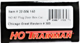 HO Scale Atlas Trainman 20006140 Chicago Great Western 383 40' Plug-Door Boxcar